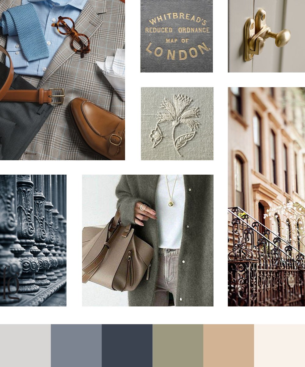 HHI Moodboard Final by FGD moodboard and color palette for Home House Interiors