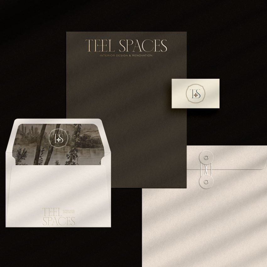 brand mockup for TeelSpaces with a rustic equestrian vibe